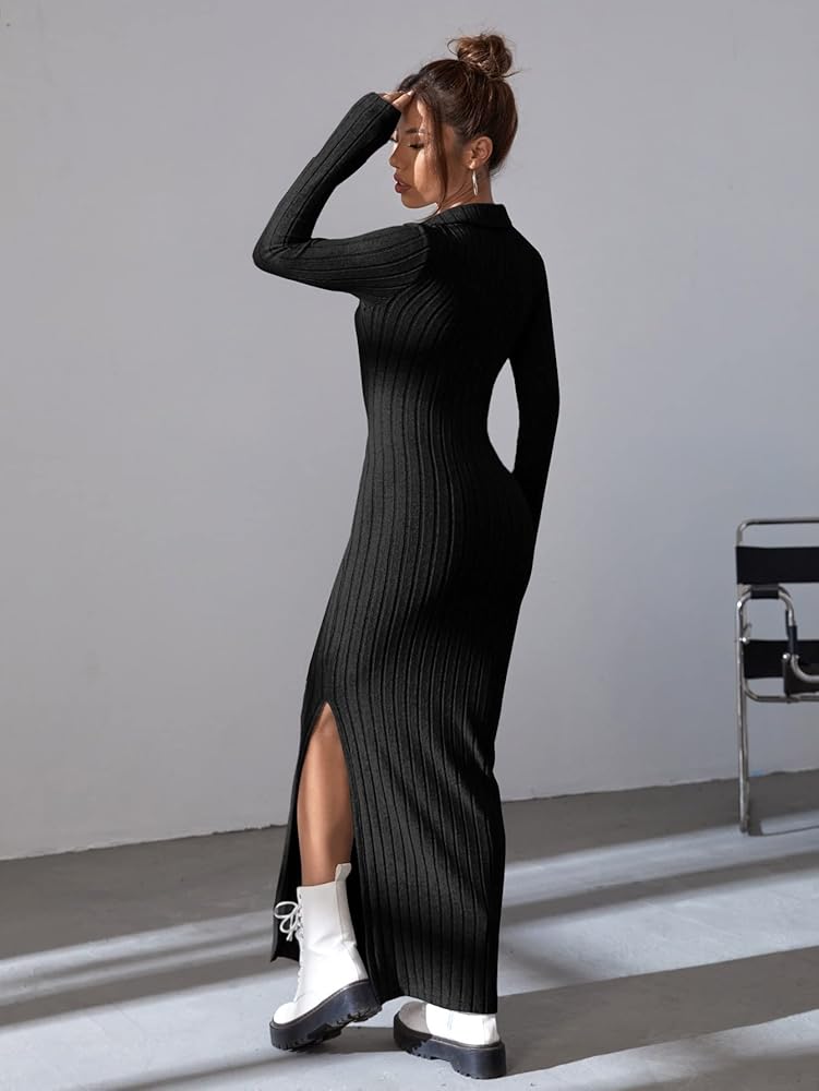 【新品未使用】ANDRESED - bell sleeve slit dress ANDRESD bell sleeve slit dress ブラックドレス - メルカリ